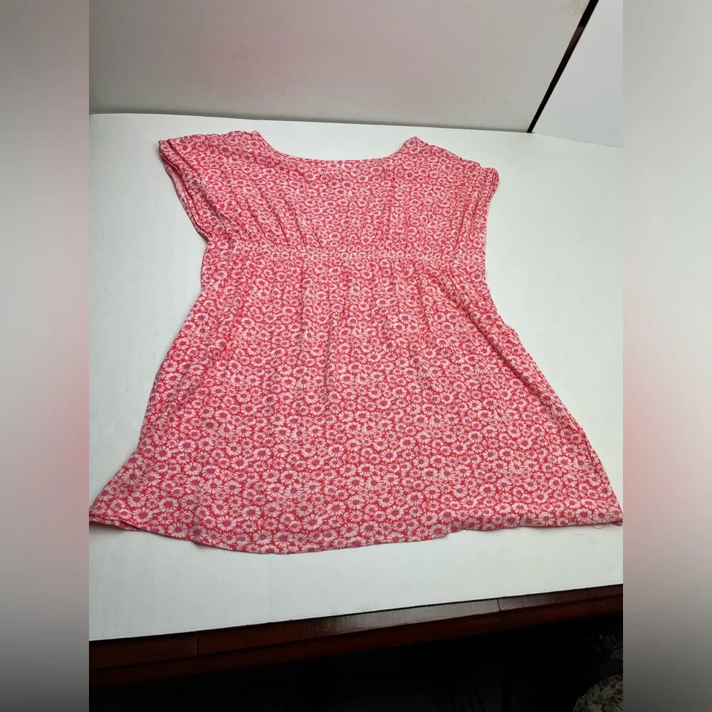 Raisins Juniors Jali‎ Caftan Swim Cover Pink Coral SZ XL Coastal Summer NWOT